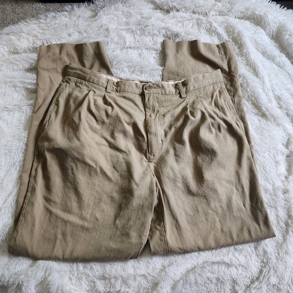Tommy bahama silk blend tan slacks pants Men's size 38